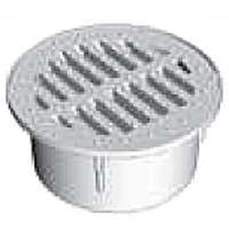 DRAINTECH DrainTech 0330SDB Drop-In Drain Grate, 3.58 in Dia, Round, Polyethylene, Black