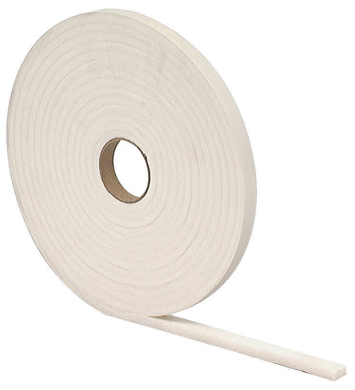 M-D M-D 02733 Foam Tape, 3/8 in W, 17 ft L, 3/16 in Thick, PVC, White