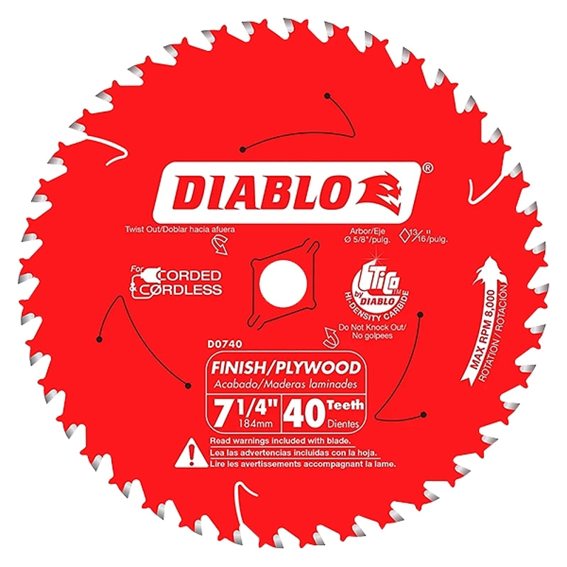 DIABLO CIRC SAW BLADE 7-1/4 40T