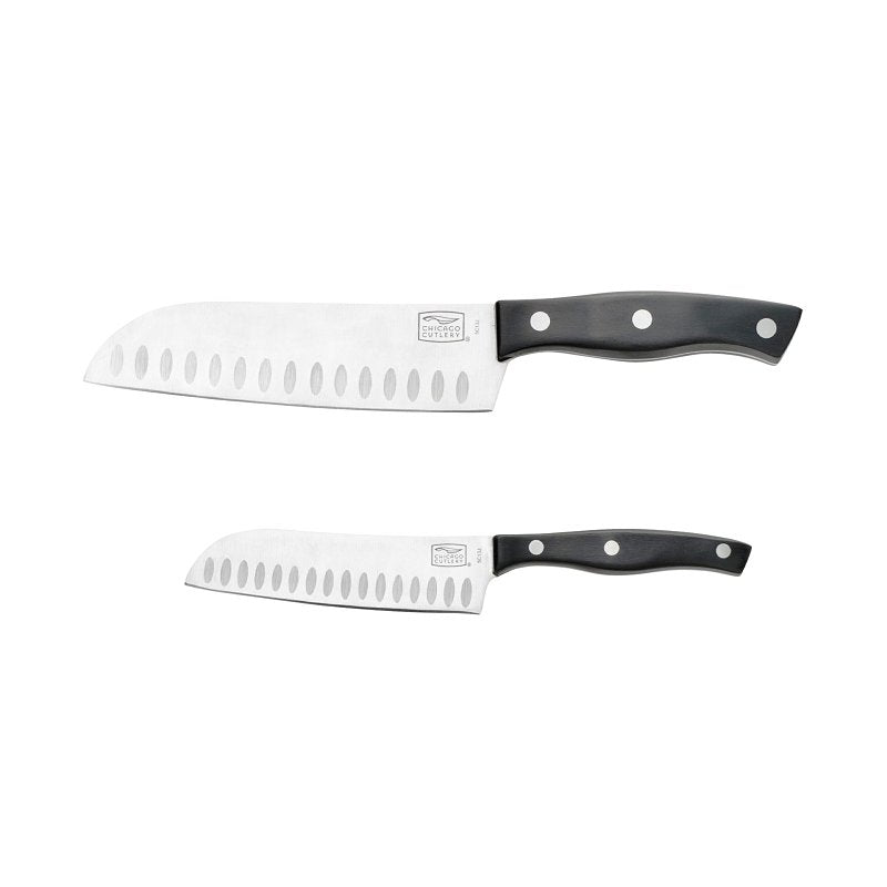 CHICAGO CUTLERY Chicago Cutlery Ellsworth Series 1137219 Santoku Knife Set, 2-Piece, Polymer/Stainless Steel HOUSEWARES CHICAGO CUTLERY