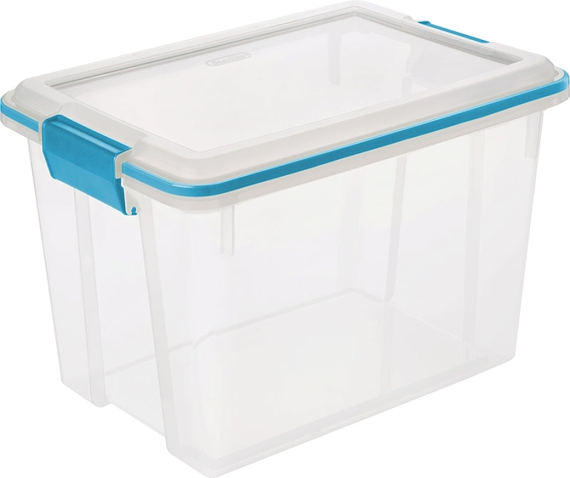 STERILITE Sterilite 19324306 Gasket Box, Plastic, Blue Aquarium/Clear, 16-1/8 in L, 11-1/4 in W, 10-7/8 in H HOUSEWARES STERILITE
