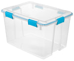 STERILITE Sterilite 19384304 Gasket Box, 80 qt Capacity, Clear, 24 in L, 18 in W, 15-1/4 in H