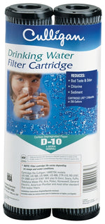 CULLIGAN SALES Culligan D-10A Drinking Water Filter, 5 um Filter, Carbon Impregnated Cellulose Filter Media
