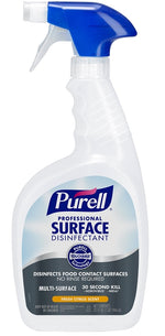 GOJO INDUSTRIES Purell 3342-06 Professional Surface Disinfectant, 32 fl-oz, Capped Bottle with 2 Spray Triggers, Liquid, Citrus CLEANING & JANITORIAL SUPPLIES GOJO INDUSTRIES