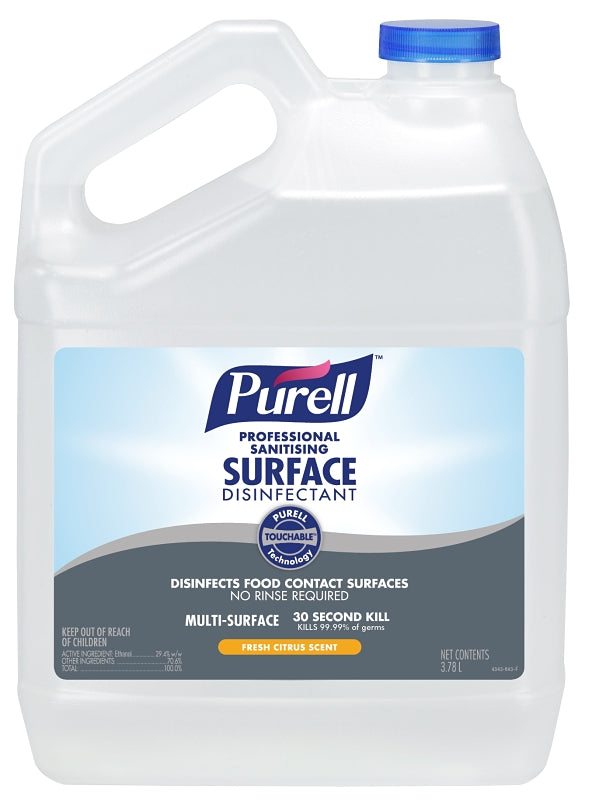 GOJO INDUSTRIES Purell 4342-04 Professional Surface Disinfectant, 128 fl-oz, Liquid, Citrus, Colorless CLEANING & JANITORIAL SUPPLIES GOJO INDUSTRIES