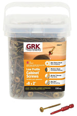 GRK FASTENERS GRK Fasteners 96077 Cabinet Screw, #8 Thread, 2 in L, Washer Head, Star Drive, Steel, 330 PK HARDWARE & FARM SUPPLIES GRK FASTENERS