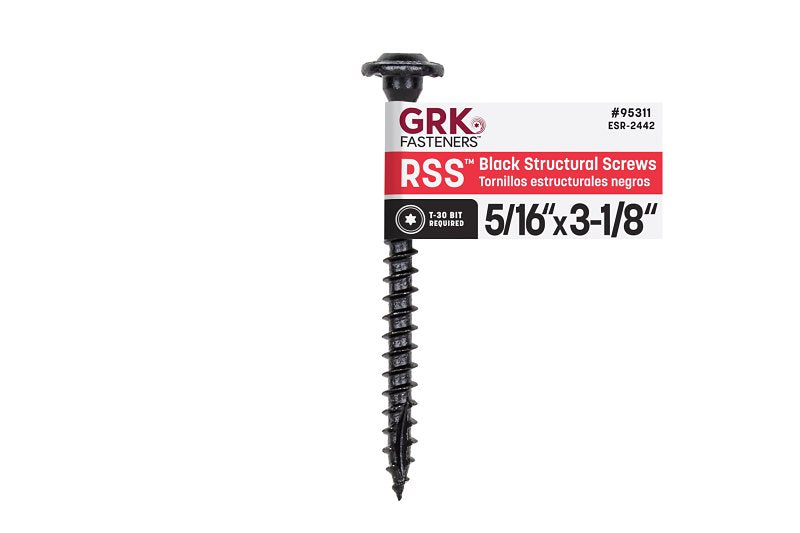 GRK FASTENERS GRK Fasteners RSS Series 95311 Structural Screw, 3-1/8 in L, Coarse Thread, Washer Head, Torx Drive, Steel, Zinc-Plated HARDWARE & FARM SUPPLIES GRK FASTENERS