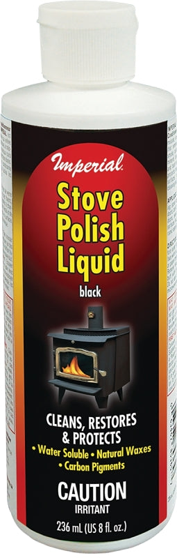 IMPERIAL Imperial KK0057 Stove Polish, Liquid, Opaque Black, Pleasant, 8 fl-oz Bottle
