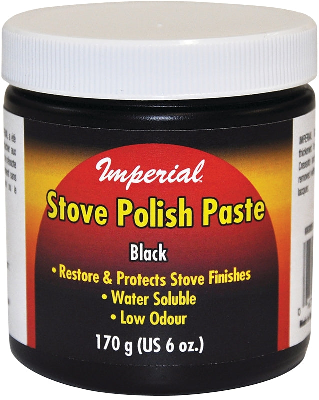 IMPERIAL Imperial KK0059 Stove Polish, Paste, Opaque Black, Neutral Oil, 6 fl-oz Jar