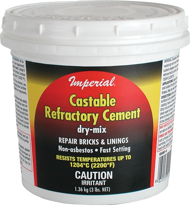 IMPERIAL Imperial KK0062 Refractory Cement, Solid, Light Brown, 12 lb Tub