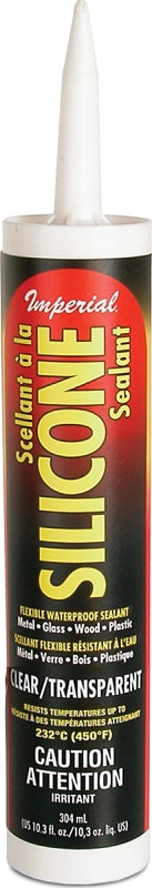 IMPERIAL Imperial KK0203 Silicone Sealant, Paste, Clear, 10.3 oz Cartridge