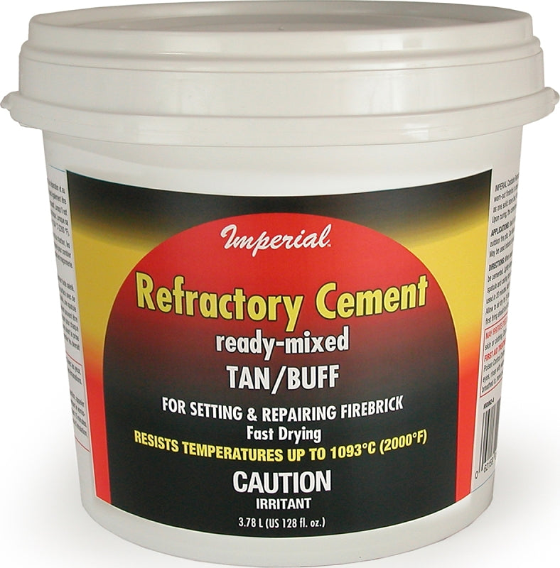 IMPERIAL Imperial KK0308 Refractory Cement, Paste, Buff/Tan, 128 fl-oz Tub OUTDOOR LIVING & POWER EQUIPMENT IMPERIAL