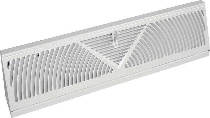 IMPERIAL Imperial RG3056-A Baseboard Diffuser, 24 in L, 2-3/4 in W, 360 deg Air Deflection, Steel, White PLUMBING, HEATING & VENTILATION IMPERIAL