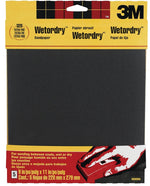 3M 3M 9086 Sandpaper, 11 in L, 9 in W, Silicone Carbide Abrasive, 320 Grit, Extra Fine PAINT 3M