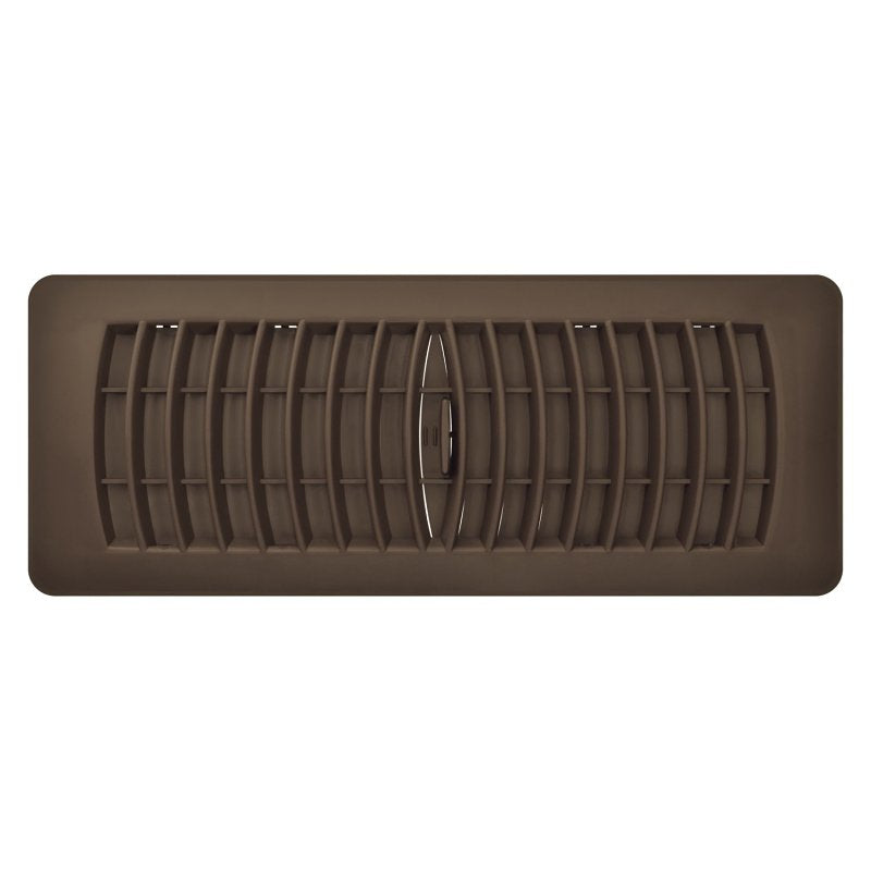 IMPERIAL Imperial RG1460 Louvered Design Floor Register, 12 in L, 4 in W, Polystyrene, Brown