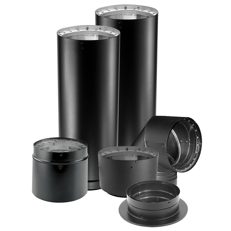 DURAVENT, INC DuraVent DVL Series 6DVL-KDLU Universal Stove Pipe Kit, Stainless Steel, Black