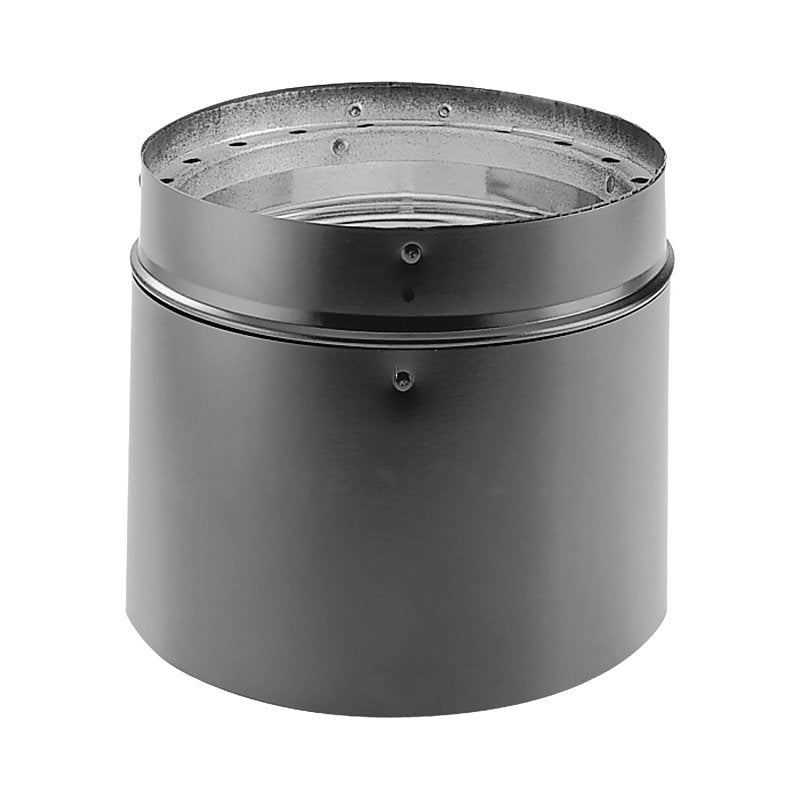 DURAVENT, INC DuraVent DVL 6DVL-12ADJ Double Wall Adjustable Stove Pipe, 6 in ID x 7 in OD Dia, 12 in L, Stainless Steel, Black