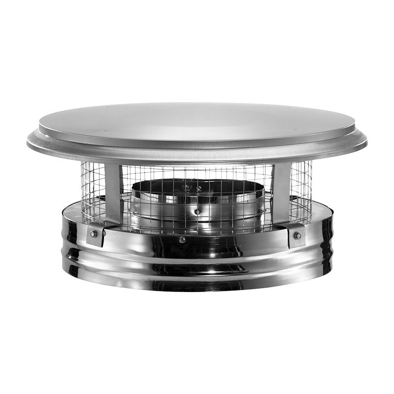DURAVENT, INC DuraVent 6DP-VC Chimney Cap with Spark Arrestor, 12 in W Cap, 15 in Dia, Stainless Steel