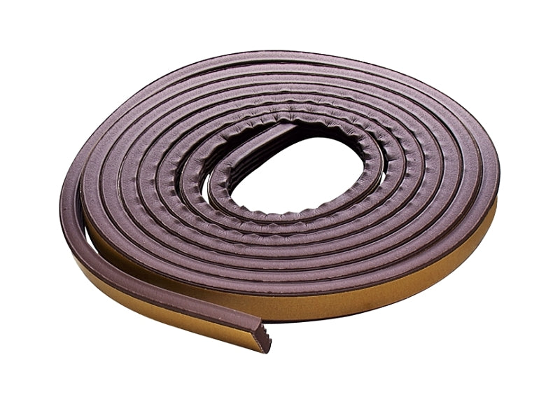M-D M-D 02592 Weatherstrip Tape, 3/8 in W, 17 ft L, EPDM Rubber, Brown, 12/PK
