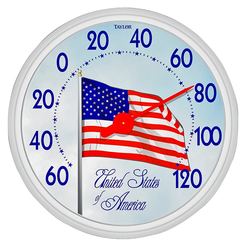 TAYLOR Taylor 6729 American Flag Thermometer, -60 to 120 deg F HOUSEWARES TAYLOR   