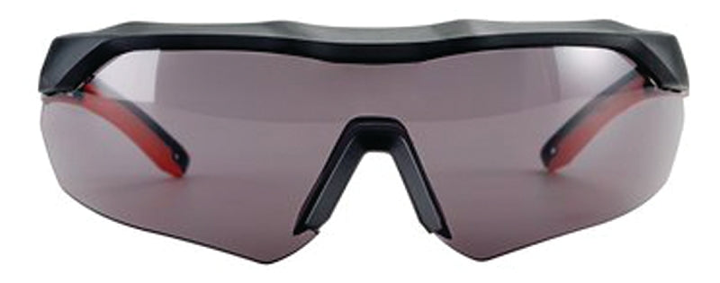 3M 3M 47091-WZ4 Safety Glasses, Gray Lens, Black/Red Frame, Anti-Fog, Anti-Scratch Lens, Wraparound Frame