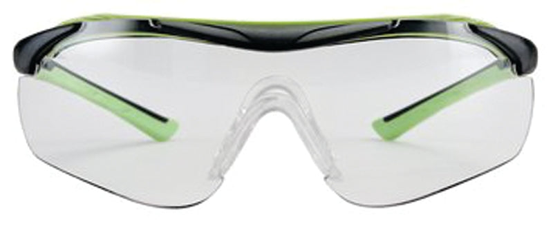 3M 3M 47100-WZ4 Sport-Inspired Safety Glasses, Clear Lens, Green/Neon Black Frame, Anti-Fog, Anti-Scratch Lens