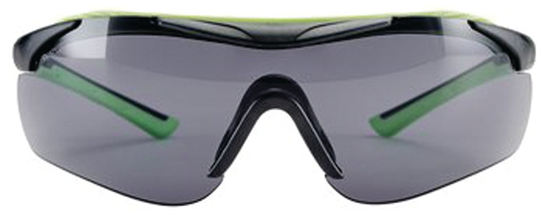 3M 3M 47101-WZ4 Sport-Inspired Safety Glasses, Gray Lens, Green/Neon Black Frame, Anti-Fog, Anti-Scratch Lens