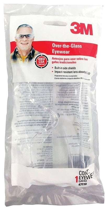 3M 3M 47110-WV10 Eyeglass Protector, Unisex, Anti-Scratch Lens, Clear Frame, UV Protection: Yes