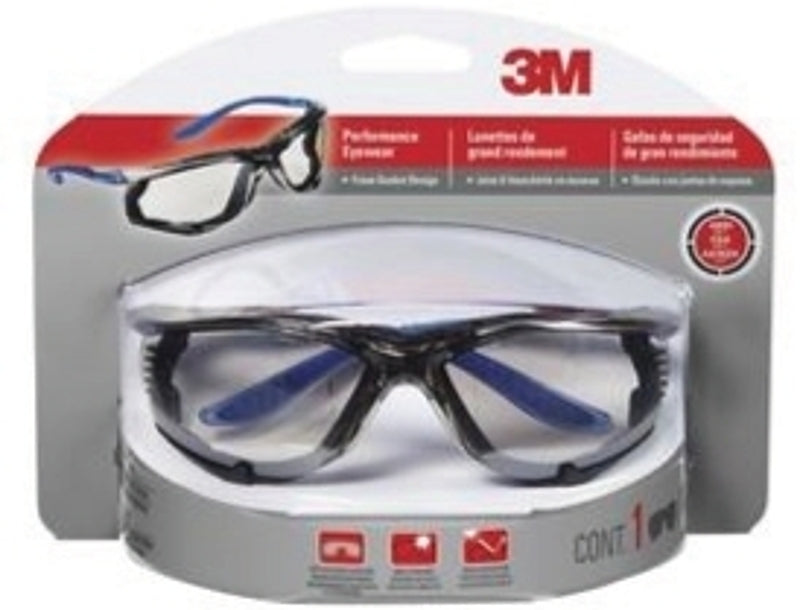 3M 3M 7100115673 Performance Eyewear, Scratch-Resistant Lens, Blue Frame, UV Protection: Yes