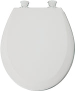 MAYFAIR Mayfair 41ECDG-000 Toilet Seat, 16-1/2 in L, 14.63 in W, Round, Wood, White, Twist Hinge PLUMBING, HEATING & VENTILATION MAYFAIR