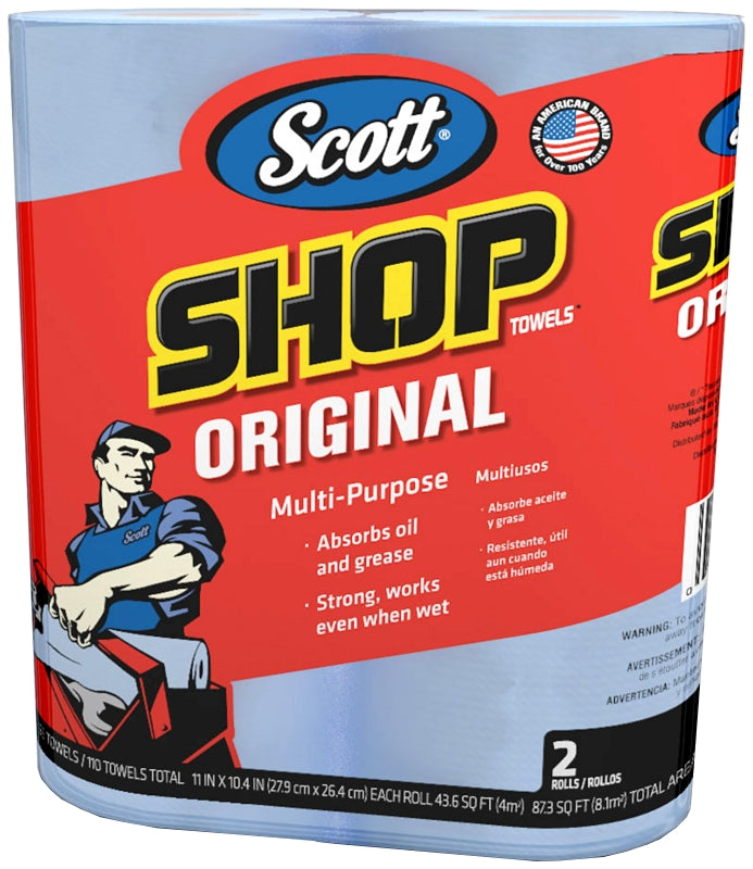 SCOTTS Scott 75040 Shop Towel, Paper, Blue AUTOMOTIVE SCOTTS