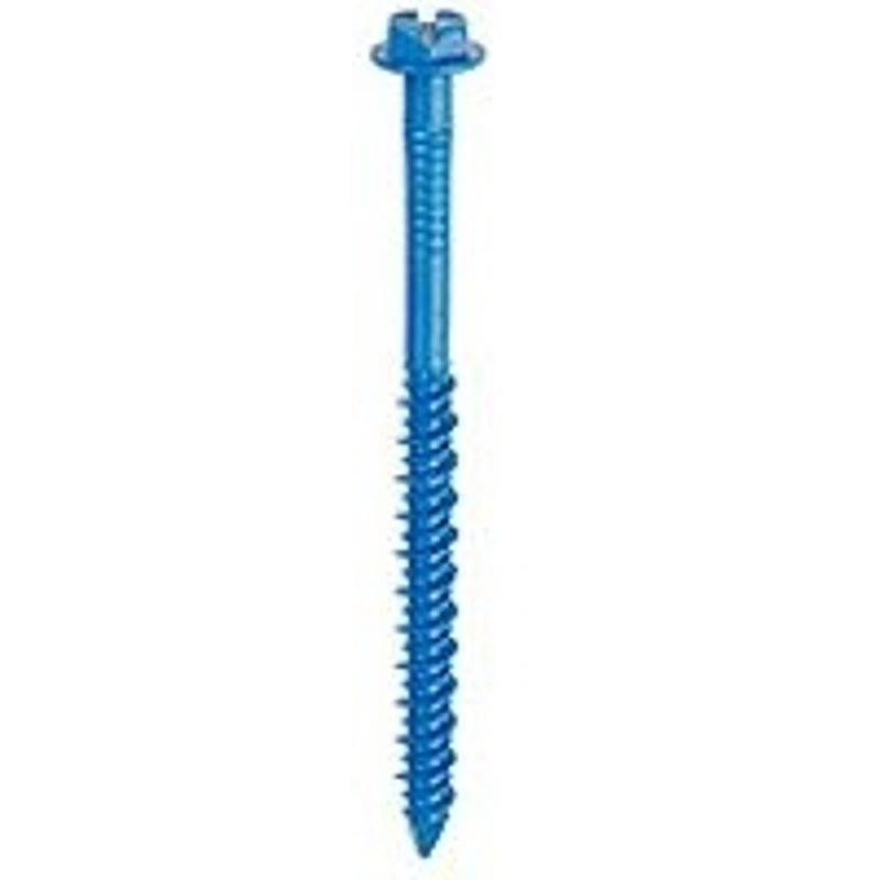 TAPCON Tapcon 24320 Screw Anchor, 1-3/4 in L, Hex Drive, Steel, Climaseal, 75 PK, 1/4 in Drive