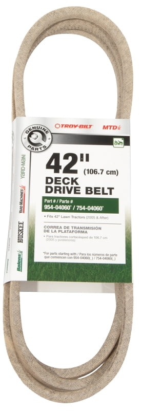 MTD MTD 490-501-M044 Deck Drive Belt, 96-1/2 in L, 1/2 in W, 46 in Deck