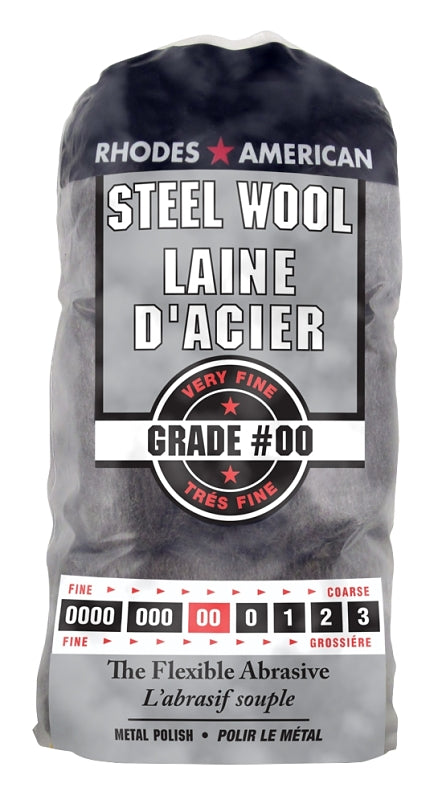 HOMAX Homax 10121154 Steel Wool, #00 Grit, Very Fine, Gray PAINT HOMAX