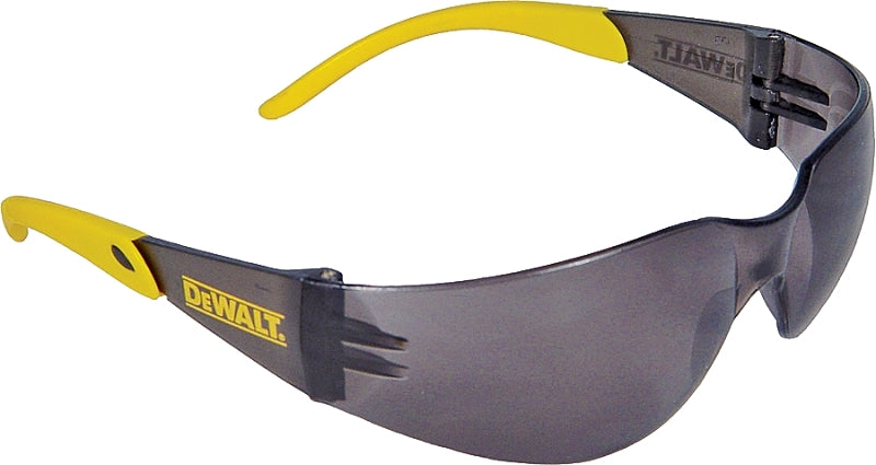 DEWALT DEWALT DPG54-2C Safety Glasses, Smoke Lens, Black/Yellow Frame, Polycarbonate Lens, Plastic Frame