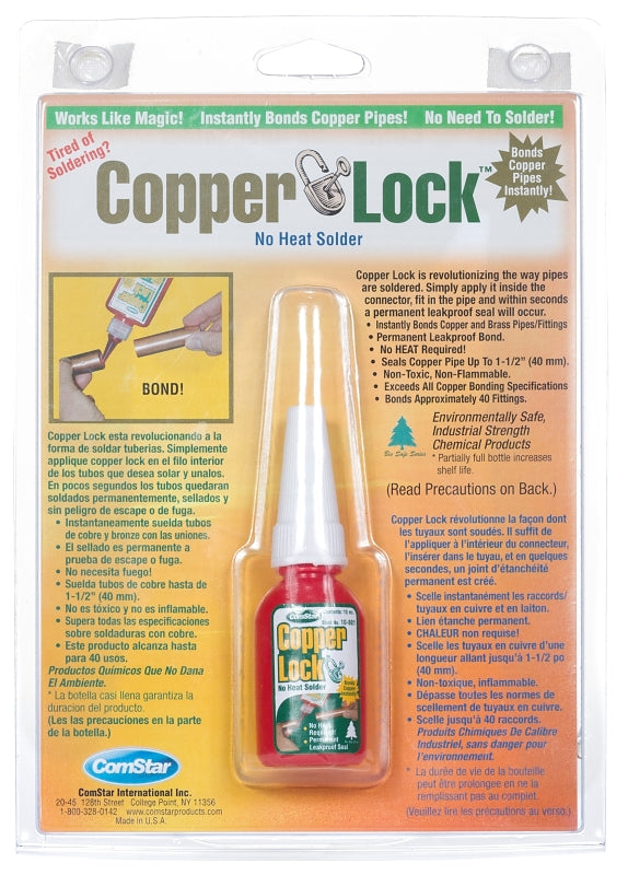 COMSTAR ComStar Copper Lock Series 10-801 No Heat Solder, 10 mL Tube, Liquid, -60 to 300 deg F Melting Point TOOLS COMSTAR