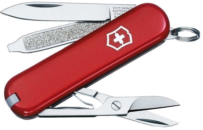 SWISS ARMY BRAND Victorinox 0.6223-X107 Pocket Knife, 7-Function, Red Handle