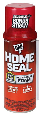 DAP DAP Home Seal 7565000082 Foam Sealant, Off-White, 4 hr Functional Cure, 30 to 120 deg F, 12 oz Aerosol Can
