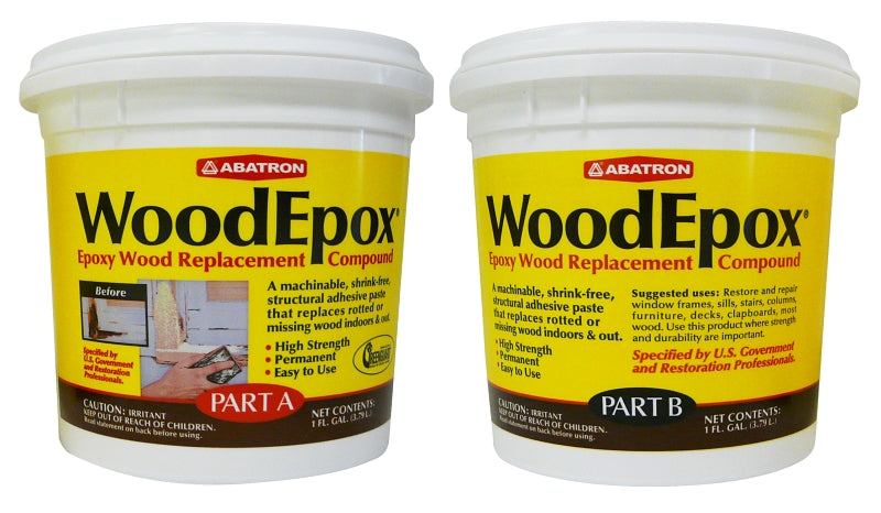ABATRON, INC. Abatron WE2GKR Wood Restoration System, Paste, Slight Ammonia, Tan/White, 2 gal PAINT ABATRON, INC.