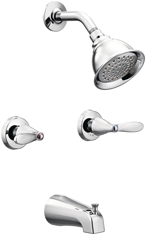 MOEN Moen Adler Series 82602 Tub and Shower Set, 1.75 gpm Showerhead, 1 Spray Settings, Diverter Tub Spout, 2-Handle