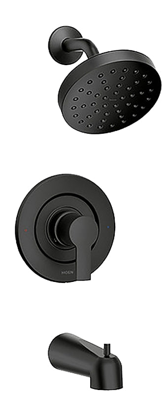 MOEN Moen RINZA Posi-temp 82628BL Bathtub and Shower Faucet, Single Function Showerhead, 1.75 gpm Showerhead, 1-Handle PLUMBING, HEATING & VENTILATION MOEN
