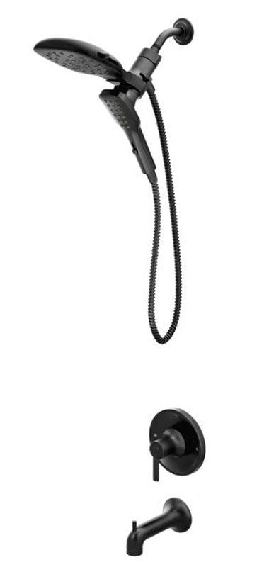 MOEN Moen Zyla 82140 Series 82140BL Tub/Shower Faucet, Standard with Handshower Showerhead, 1.75 gpm Showerhead, 1-Handle PLUMBING, HEATING & VENTILATION MOEN