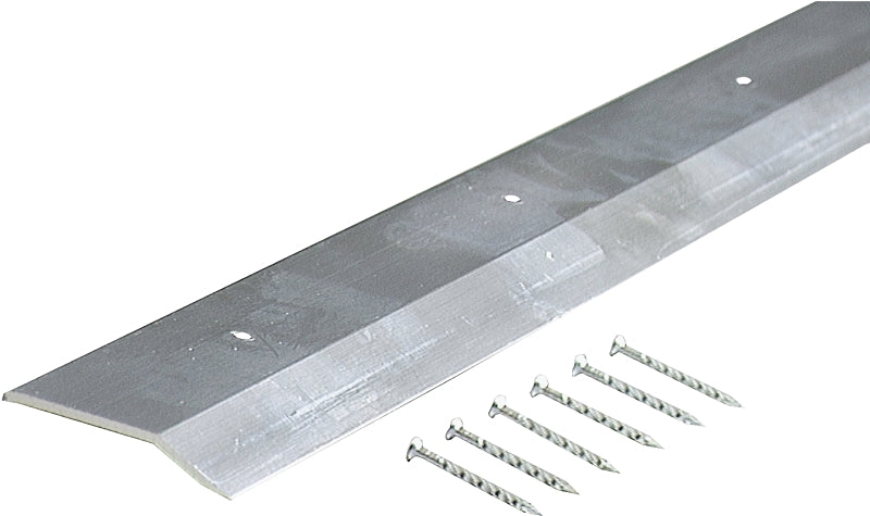 M-D M-D 66449 Carpet Trim, 72 in L, 2 in W, Smooth Surface, Aluminum, Polished