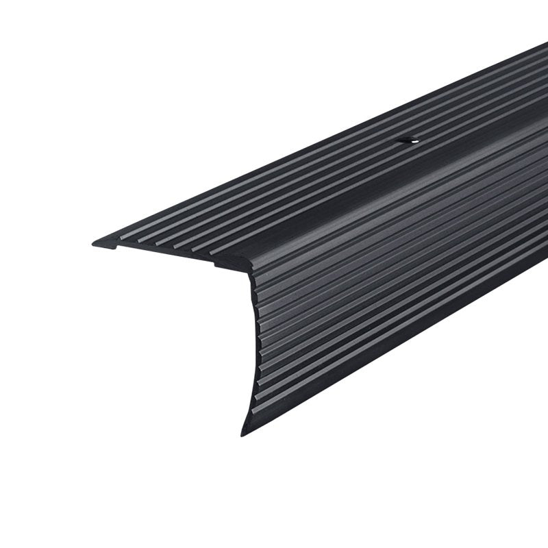 M-D M-D 66270 Stair Edging, 72 in L, 1-1/8 in W, Aluminum, Black, Matte