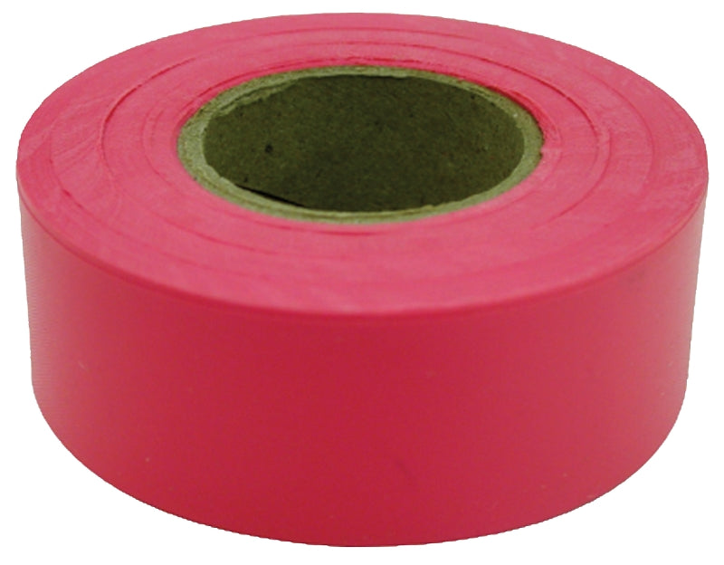 CH HANSON CH Hanson 17002 Flagging Tape, 150 ft L, 1-3/16 in W, Fluorescent Red, PVC