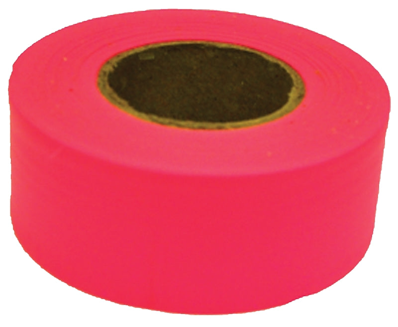 CH HANSON CH Hanson 17003 Flagging Tape, 150 ft L, 1-3/16 in W, Fluorescent Pink, PVC