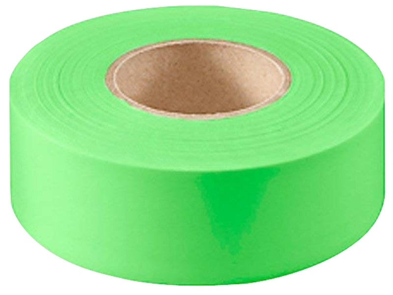 CH HANSON CH Hanson 17004 Flagging Tape, 150 ft L, 1-3/16 in W, Fluorescent Green, PVC