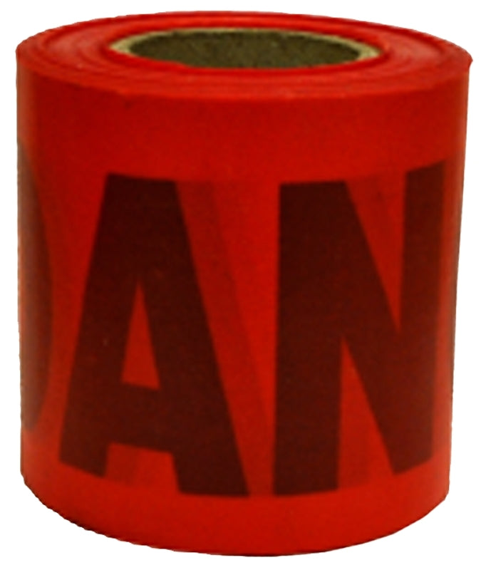 CH HANSON CH Hanson 16103 Barricade Safety Tape, 300 ft L, 3 in W, Red, Polyethylene