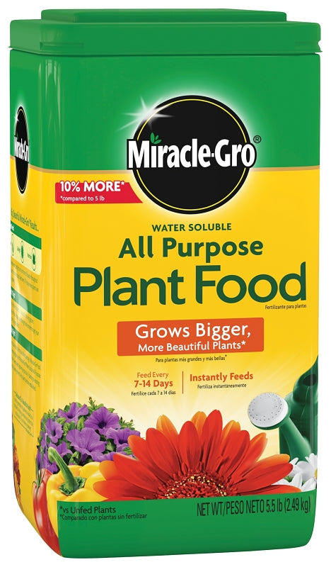MIRACLE-GRO Miracle-Gro 1011410 Water Soluble All-Purpose Plant Food, 5 lb, Solid, 24-8-16 N-P-K Ratio LAWN & GARDEN MIRACLE-GRO