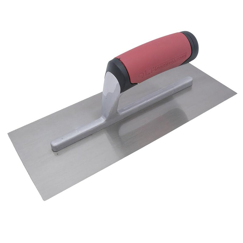 MARSHALLTOWN QLT NT684 Spot Welded Trowel, 11 in L, 4-1/2 in W, U-Shaped Notch, Curved, Soft Grip Handle TOOLS MARSHALLTOWN